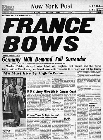 France surrenders to Germany