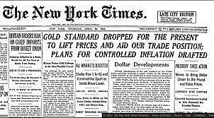 Abandoning gold standard