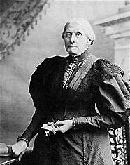 Susan B Antony arrested for casting her vote.