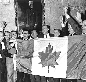 Adoption du nouveau drapeau du canada