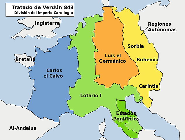 Es firma el tractat de verdún.