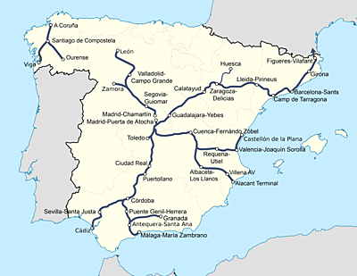 Linea AVE Larga Distancia Madrid–Zaragoza–Lérida