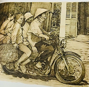 Ahn is playing with his cousins in vietnam