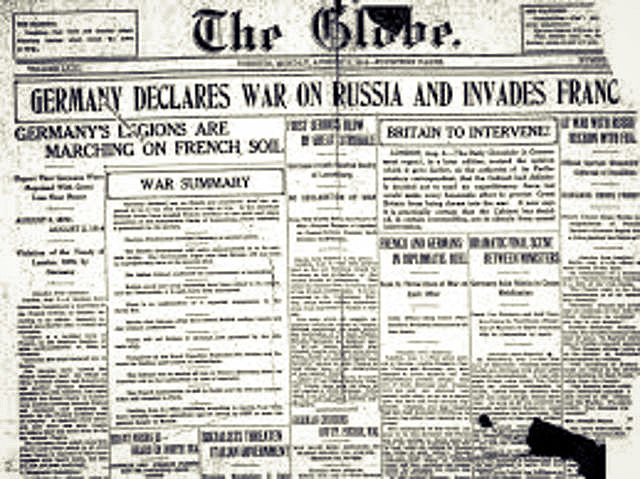 Germany declares war on Russia