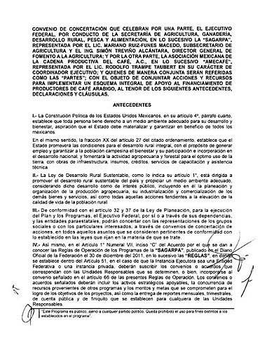 Se firmó el convenio de Concertación.