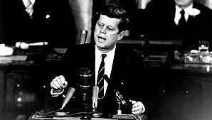 President Kennedy declares the American space objective