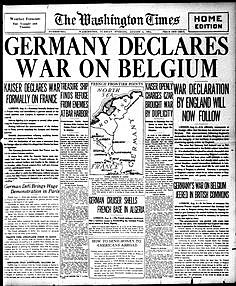 Germany declares war on France and Russia.