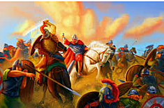 Clovis defeats the last roman army in western Europe.