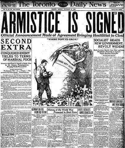 Germany agrees to an armistic