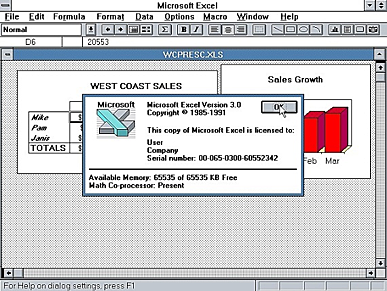 MICROSOFT EXCEL 3.0