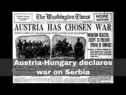 Austria-Hungary declares war on Serbia