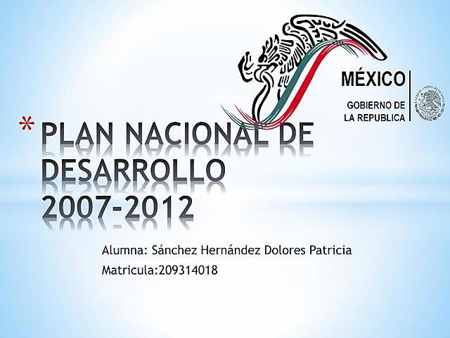 Plan nacional de desarrollo
