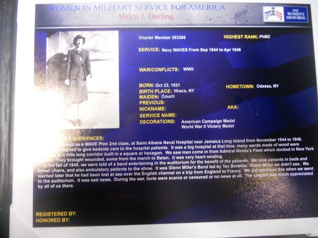 At age 19, Helen went into the navy and worked in a hospital