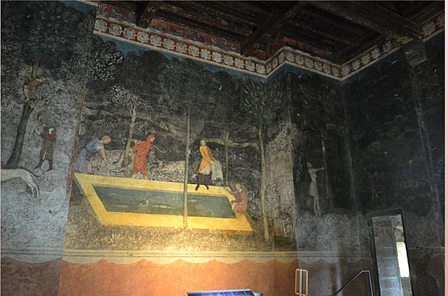 Ecole d'Avignon, "Chambre du Cerf", Fresques