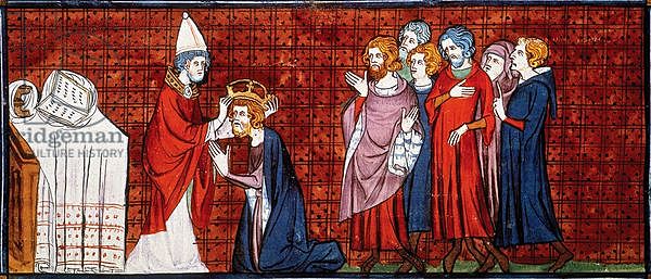 Pope Leo III crowns Charlemagne emperor