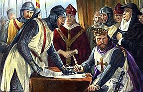 The magna carta is signed in England.