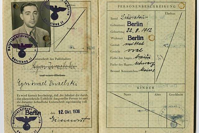 Nazis require Jewish women to add Sarah and men to add Israel to their names on all legal documents including passports.