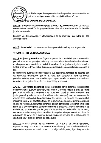 CONSTITUCION DE LA EMPRESA