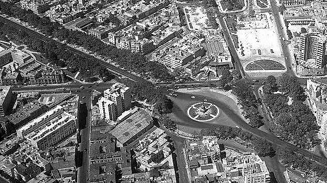 Inauguración de la primera gran glorieta que eventualmente sería Paseo de la Reforma