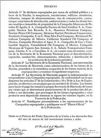 Oil Expropriation - Foundation of Pemex