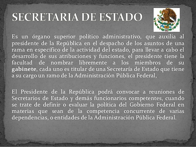 Rango de secretaria de estado