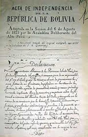 ACTA DE INDEPENDENCIA DE BOLIVIA