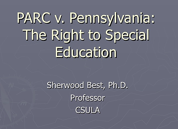 Pennsylvania Association of Retarded Children (PARC) v. Commonwealth of Pennsylvania