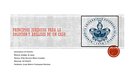 Timeline: Principios jurídicos para la solución y análisis de un caso