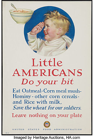 1917-1919 Home Economists teach the nation the rules of substitution