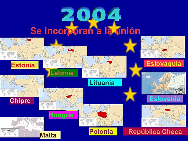 Adhesión de Chequia, Chipre, Estonia, Letonia, Lituania, Hungría, Malta, Polonia, Eslovenia, Eslovaquia