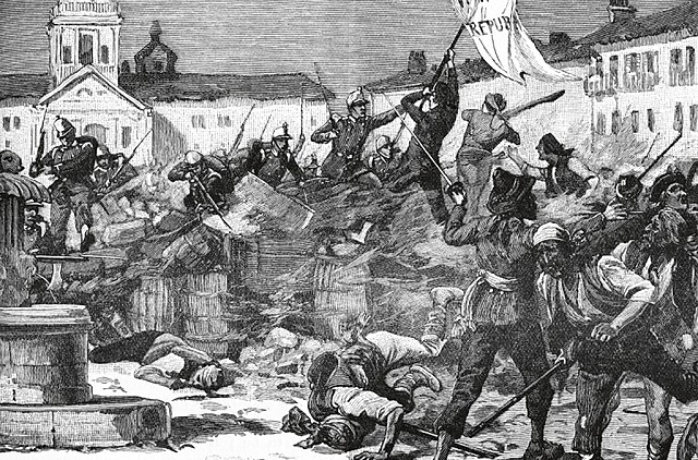 Revolución:"La Gloriosa". Exilio de Isabel II