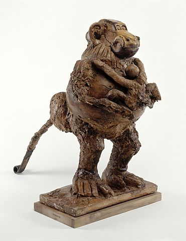 Bovero - Détournement du réel / Pablo Picasso: "La Guenon et son petit" (1951, 53 cm x 33 cm x 53 cm)