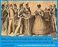 Pronunciamiento de los sargentos de La Granja. Restablecimiento de la Constitución de 1812