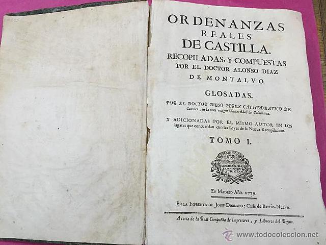 ORDENANZAS DE MONTALVO 1484 Y LA NUEVA RECOPILACION 1567