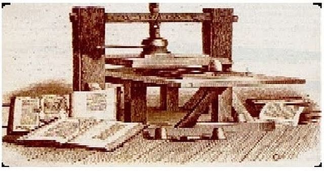 Primera imprenta instalada.