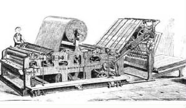 Primer prensa rotativa.