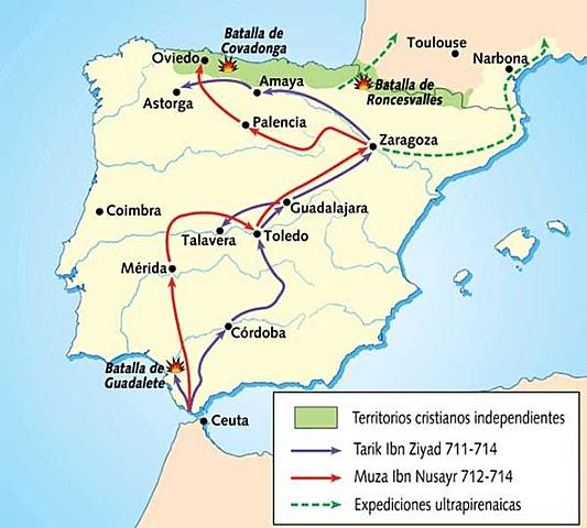 Conquesta de la Península Ibèrica pels musulmans
