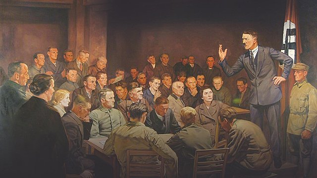 Starten för Hitlers tal i ölkällaren Sterneckerberäu