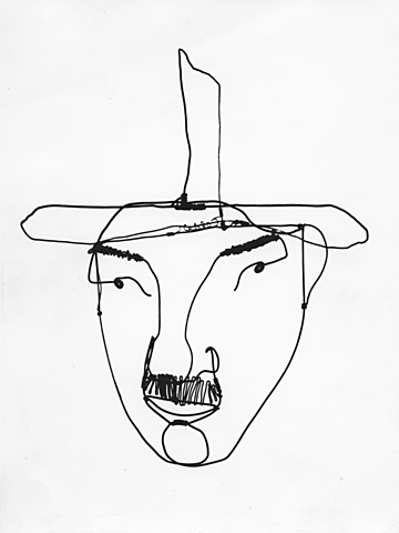 Triay - naturel / artificiel / Alexander Calder: "Portrait de Fernand Léger" (1930, 420 x 380 mm)