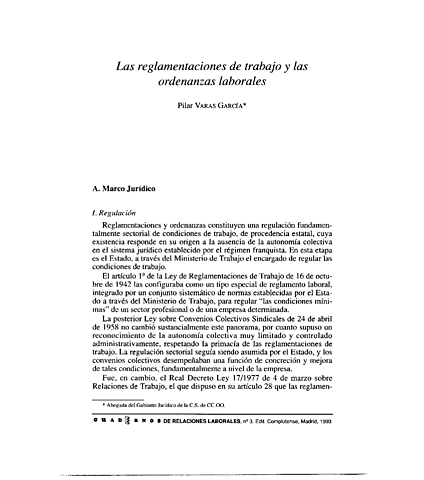 Ley de Reglamentaciones de Trabajo