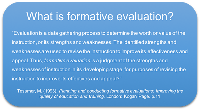Formative evaluation