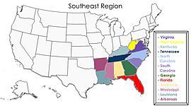 Timeline: Southeast Region