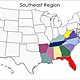 Southeast region   map