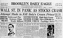 Wall Street Stock Market Crash
