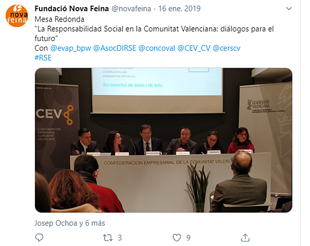 Jornada EVAP.CV " La Responsabilidad Social en la Comunidad Valencia. Dialogos de Futuro"
