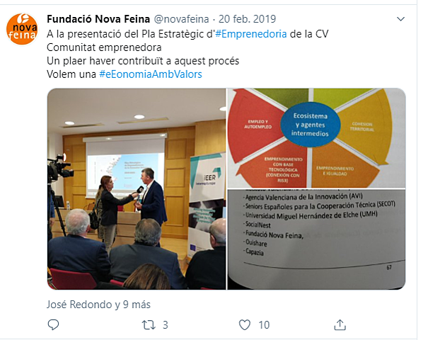 Participamos en la sesión de Reflexión del Plan Estratégico de Emprendedoria de la C.V