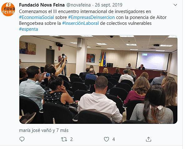 III Encuentro internacional de Investigadores en  Economia Social sobre Empresas de Inserción