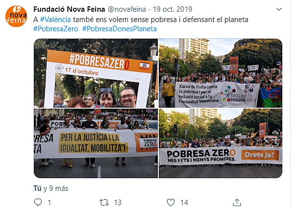 Manifestación Pobresa ZERO