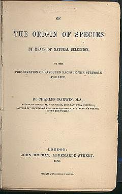 Pubblicazione "l'origine delle specie"