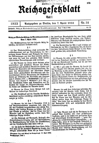Jews are banned from many professional occupations including teaching Germans, and from being accountants or dentists. They are also denied tax reductions and child allowances.